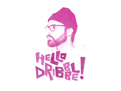 Hello Dribbble! debut design dribbble duotone texture