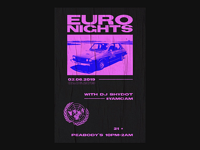 EuroNights Poster Mock Up design poster poster design texture