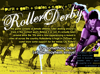 Roller Derby Poster graphic design poster