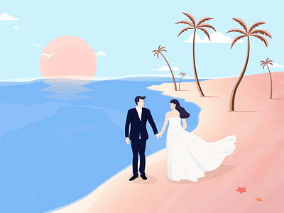 marry happiness love marry seaside wedding