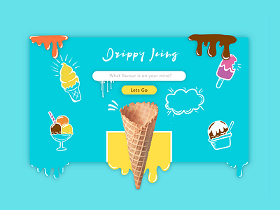 Ice Cream Website Concept | Illustration + UI creative food delivery graphic design ice cream illustration modern uiux web design web development
