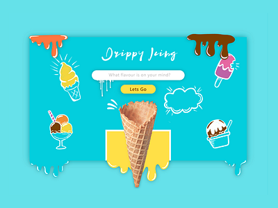 Ice Cream Website Concept | Illustration + UI