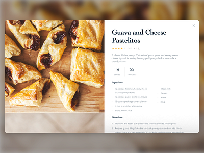 Daily UI – Recipe cards cook design dessert food minimal recipe ui ui design web design