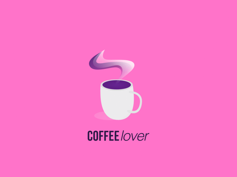 Coffee Lover animation coffee cup cute design drawing drink gif illustration vector