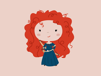 The 100 day project #1 - Merida brave challenge character design illustration ipad merida the100dayproject vector