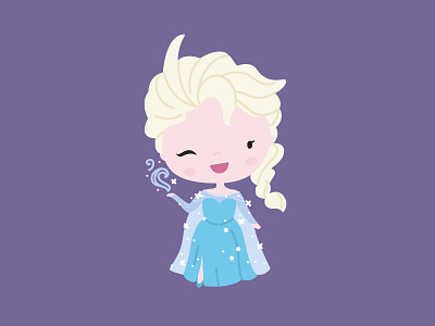 The 100 day project #4 - Elsa character character design children elsa frozen girl illustration outline
