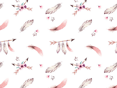 Bohoo - feathers - coordinate pattern