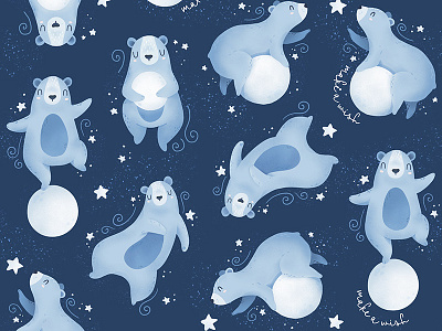 Make a wish - textile pattern design