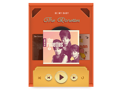Daily UI 009 - Music Player daily ui gold music player orange vintage