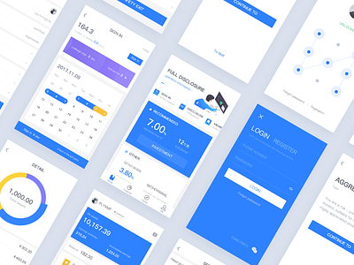 Simple financial app design app ui