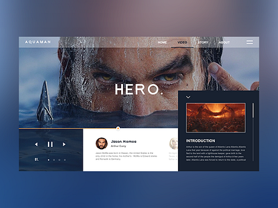 Aquaman video web design