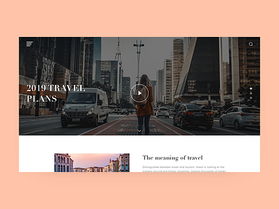 Travel web home page design