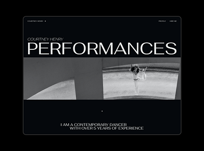 Dance Creator creator dance dancer minimal minimalist portfolio portfolio website trend typography ui design