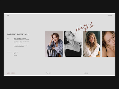 Concept:: Fashion Model Portfolio animation fashion interaction minimalistic model personal website portfolio scroll ui design website