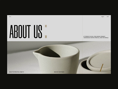 Concept / Ceramics e commerce interaction minimalism minimalistic online shop shop typography ui de ui design