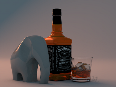 Whisky 3d cinema 4d model3d