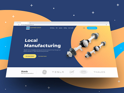 Landing page design for 3D printing company design hire home illustration portfolio ui ui design. portfolio ux website