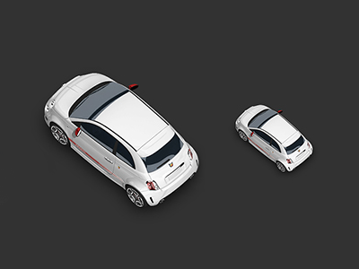 Fiat Abarth 500 3d car cgi fiat abarth 500 game game art maya mentalray model render rendering
