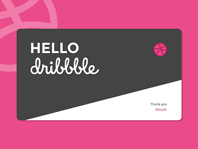 Hello dribbble