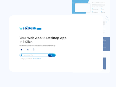 web2desk landing page adobe xd appmaker design desktop landing page minimal minimalistic