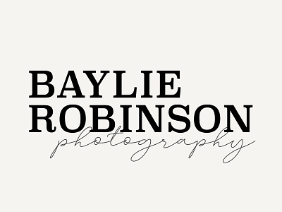 Bailey Robinson Photography Logo art branding clean design icon identity illustration illustrator lettering logo minimal type typography