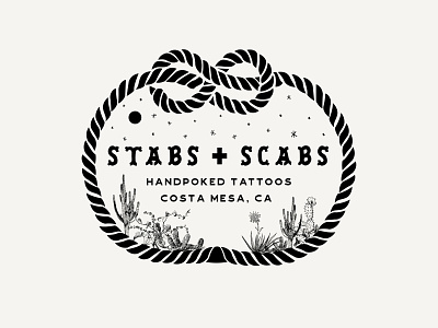 Stabs + Scabs Logo art branding clean design identity illustration illustrator lettering logo minimal type typography