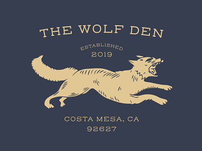 THE WOLF DEN art branding clean design identity illustration illustrator lettering logo minimal