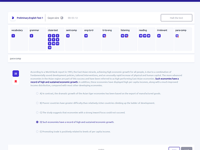 Quiz app - Quiz education exam online learning quiz test ui ux