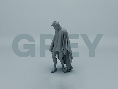 (DONT) BE GREY 3d cinema4d cloth designer fuse grey man marvelous model photoshop pose statue