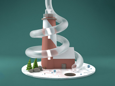 LittleThings 3d cinema4d color designer ice lighthouse photoshop slide tube