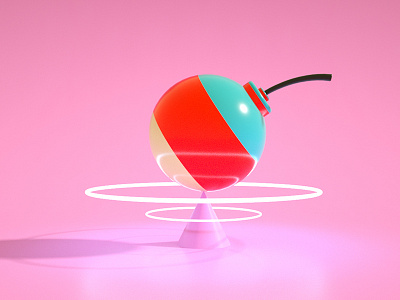 Lollipop Bomb bomb cinema4d comiccon comicconportugal design lolipop octane pink spin