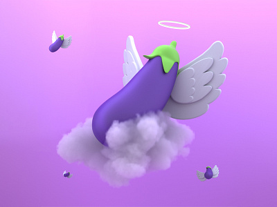Forbidden Fruit! 3d 3d animation 3d artist angel cinema4d clouds design eggplant emoji fruity illustration design lgbt muzli photoshop portugal pride pridemonth