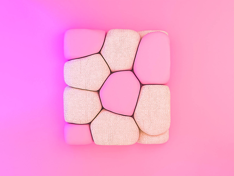 Cube of kindness muzli cloth sphere designer illustration animation c4d render 3d cinema4d