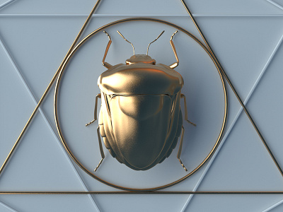 The Sacred Beetle 3d adobe c4d cinema4d design designer illustration photoshop portugal render