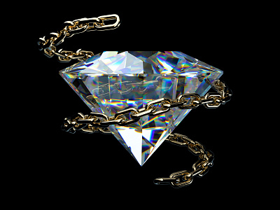 Chained diamond 3d adobe animation cinema4d diamond gold illustration muzli photoshop portugal render