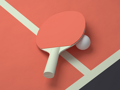 Lets play Ping Pong 3d c4d cinema4d designer illustration muzli photoshop pingpong portugal render sphere