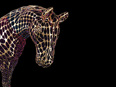 Galaxy-Horse 3d adobe animation c4d cinema4d galaxy illustration