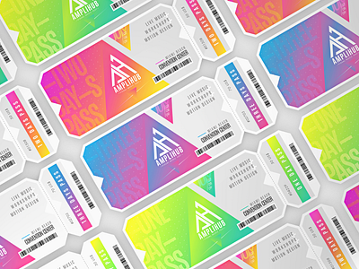 AMPLIHUB - Tickets brand branding design festival gradient identity logo logomark logotype miami music summer ticket