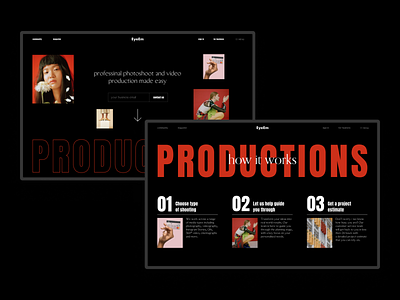 EyeEm Productions layout typogaphy uidesign web design