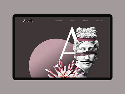 Apollo – art exhibition concept clear typography ui visual