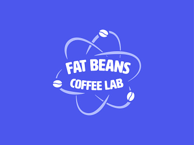 Fat Beans Coffee Lab Logo coffee illustration logo science