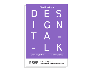 Design Talk Poster design events poster