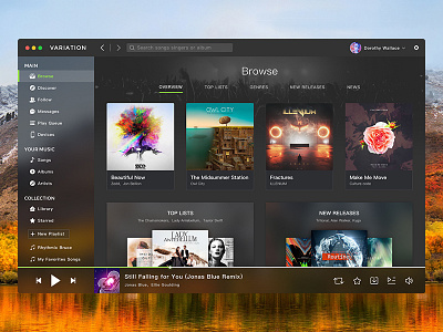 music player for mac (contain interactive video) animation interactive ue ui