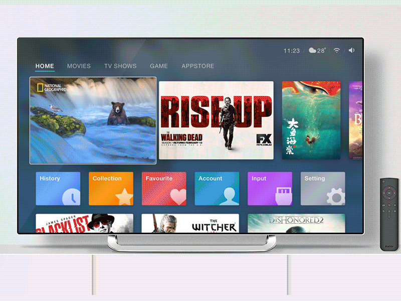 Smart Tv Concept Part1 animation interactive ue ui