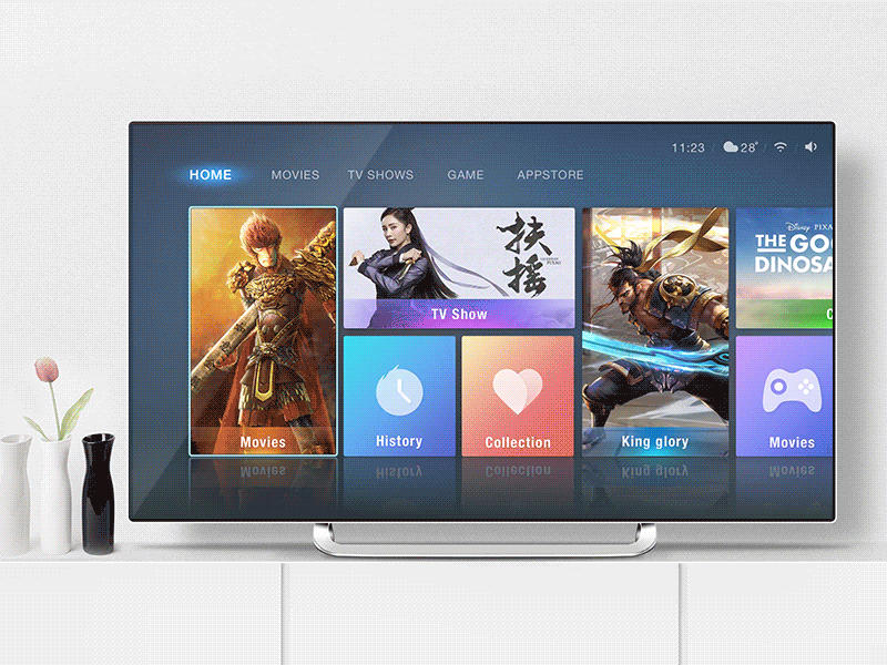 smart tv concept part2 animation interactive ue ui