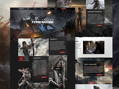 Rise of The Tomb Raider web design 排版 网页设计