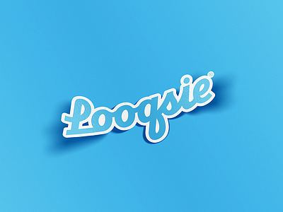 Looqsie Stickers branding brush script lettering logo stickers