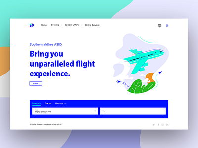 Airline homepage design