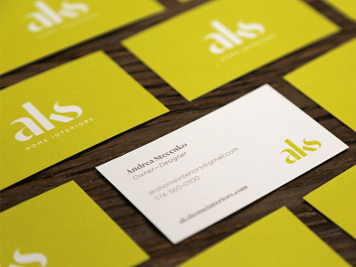 AKS Business Cards business card interior design logotype monogram