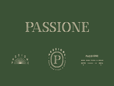 Passione Logos branding logo typogaphy